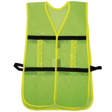 Safety vest adjustable mesh hook green