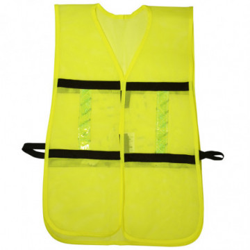 Yellow hook adjustable mesh safety vest