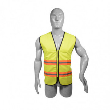 One size high visibility safety vest with yellow closure