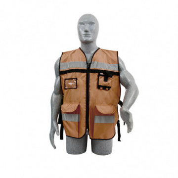 Safety vest for supervisor beige