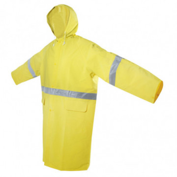 Medium size waterproof trench coat with reflectors