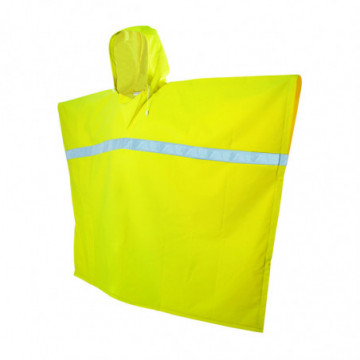 Waterproof poncho with reflective one size