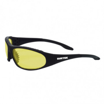 Amber reinforced safety glasses