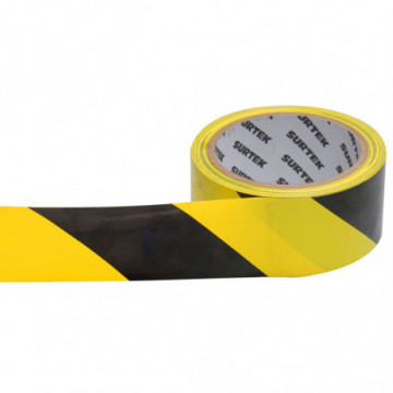 Yellow and black marking tape 18 mt