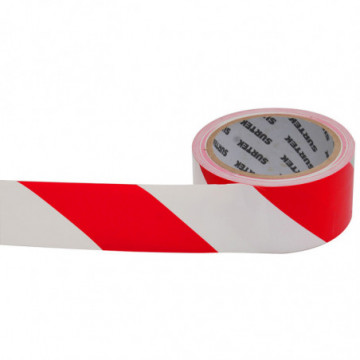 Red and white marking tape 18 mt
