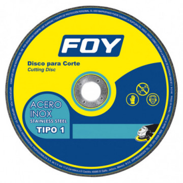 Type 1 abrasive disc for stainless steel 4-1/2" x 1.6mm general purpose