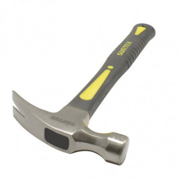 16 Oz Straight Claw Hammer Fiberglass Handle