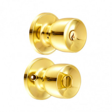 Shiny brass bath goblet knob