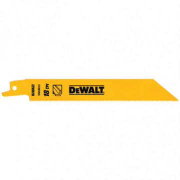 DW4811 6" 18 TPI Straight Back Bi-Metal Reciprocating Blade (5 pack)
