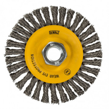 DW49204B 4" x 5/8"-11 HP .020 Stainless Stringer Wire Wheel Bulk