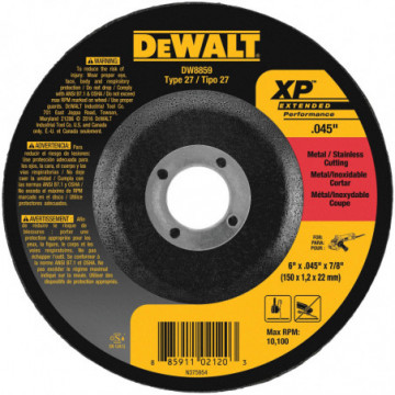 DW8859 6" x .045" x 7/8" XP Cutting Wheel