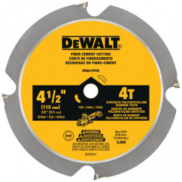 DWA412PCD 4-1/2 in. 4T Fiber Cement Cutting Circular Saw Blade