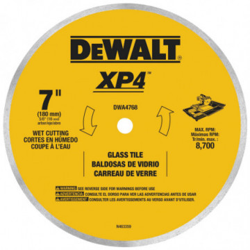 DWA4768 7" Continuous Rim Glass Tile Blade