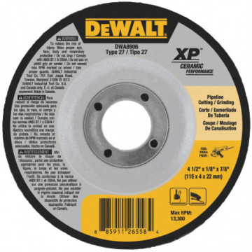 DWA8906 XP Ceramic Metal Grinding Wheels Type 27