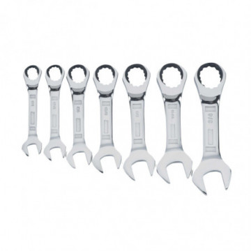 DWMT19262 7 Piece Stubby Ratcheting Wrench Set