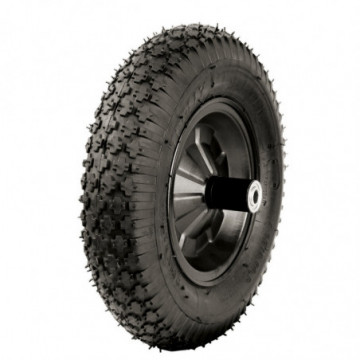 14" 4-ply reinforced pneumatic tire with wheelbarrow rim