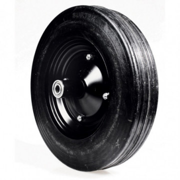 14" solid rubber tire with wheelbarrow rim