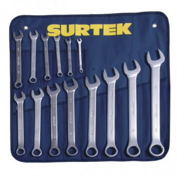 14-Inch Satin Combination Wrench Set