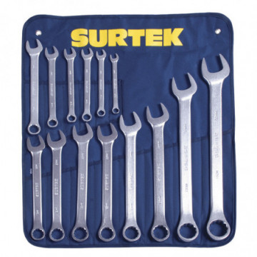Set of 14 Metric Satin Combination Wrenches