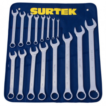 16 Inch Satin Combination Wrench Set