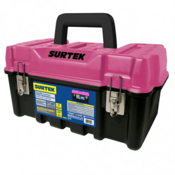 17" pink plastic tool holder box