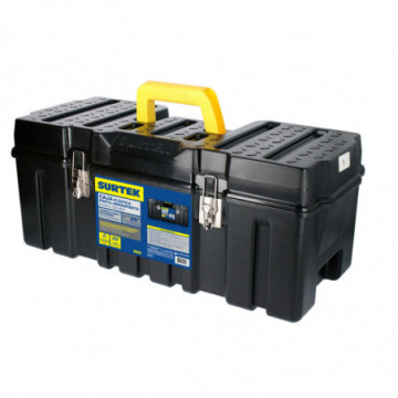 26" plastic tool box with metal clasps