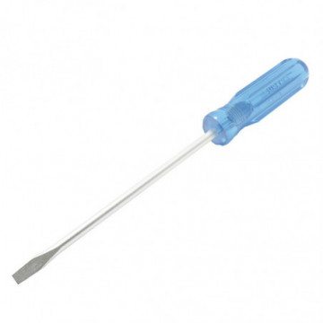 3/16" x 4" flat blade round bar blue screwdriver