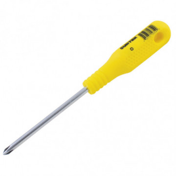 No. 1 3/16" x 4" phillips round bar yellow screwdriver