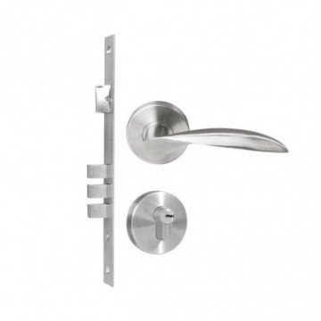Main entrance lock Mes type mortise mechanism without key visual packaging key