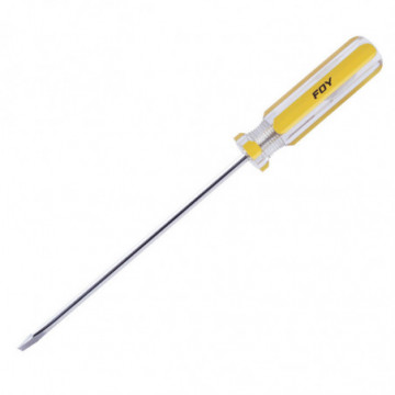 3/16" x 4" flat tip round bar PVC handle screwdriver