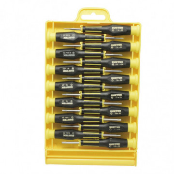 Set of 15 precision combination screwdrivers