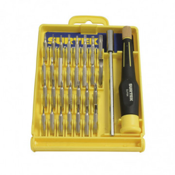 Set of 32 precision combination screwdrivers