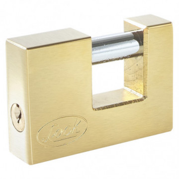 Brass curtain padlock standard key 75mm