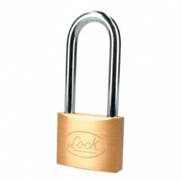 Long brass padlock 50mm standard key