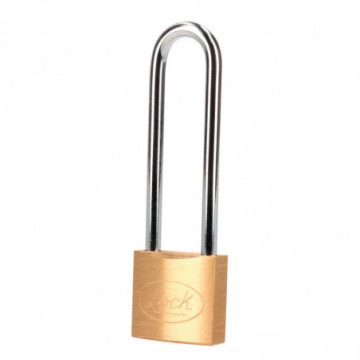 Brass padlock extra long standard key 30mm