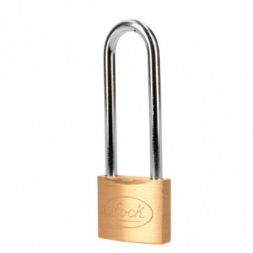 Brass padlock extra long standard key 40mm