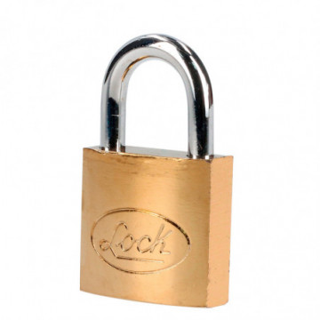 Brass 32mm standard key short steel padlock
