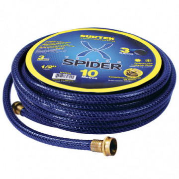 Spider hose 1/2" armed with metal connector 10m