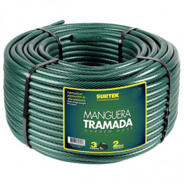 3/4" green hatched hose roll 100m