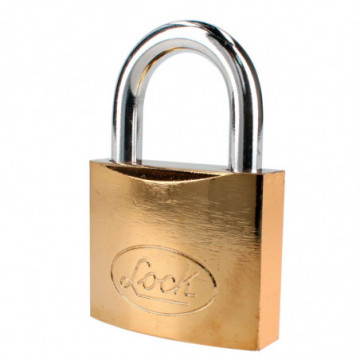 Brass 63mm standard key short steel padlock