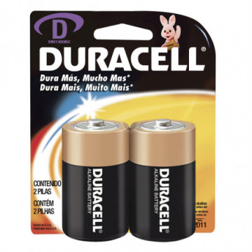Duracell D brand alkaline battery with 2 pieces