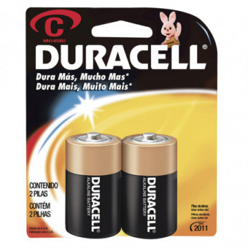 Duracell C brand alkaline battery with 2 pieces