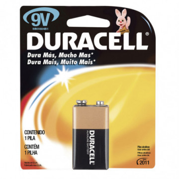 Duracell brand 9V alkaline battery