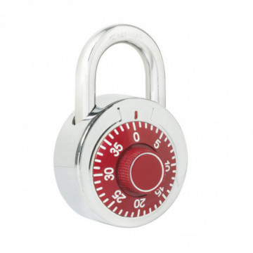 50mm red disc combination padlock