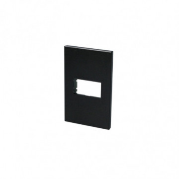 Plate for 1 module 1/3 black color