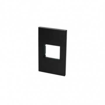 Plate for 1 module 1/2 black color