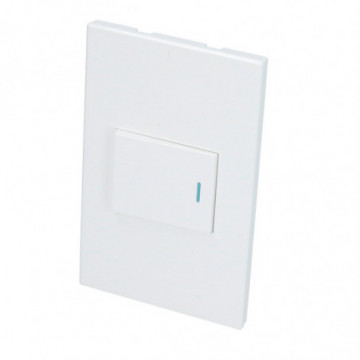 Plate with 1 Switch 3 ways (for stairs) 1/2 white color