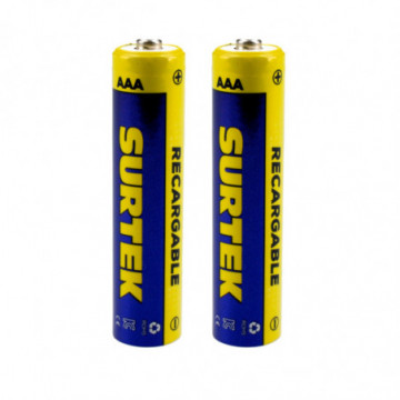 Surtek AAA rechargeable battery with 2 pieces