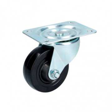 4" swivel rubber caster without brake