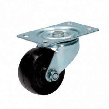 2-1/2" swivel rubber caster without brake